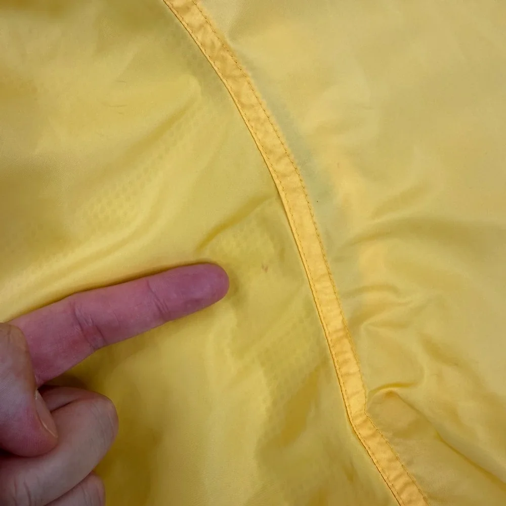 Vintage Woolrich Jacket Mens Medium Yellow Windbreaker Nylon Zip Up Teton Group